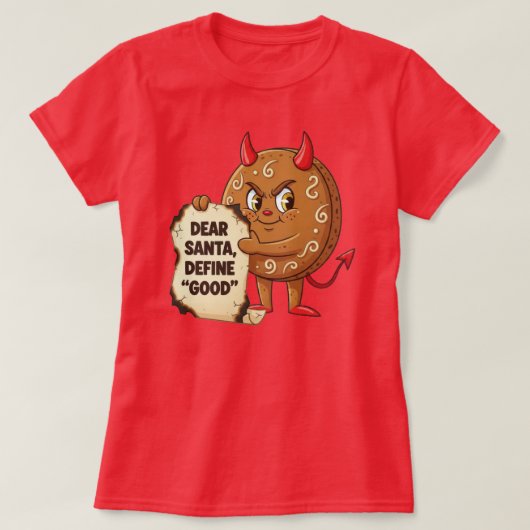 T-shirt Funny Christmas Cookie Character (Design devant)
