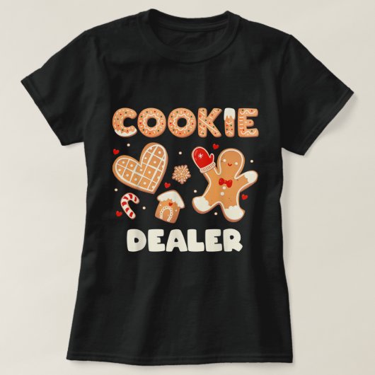 T-shirt Funny Christmas Cookie Dealer Baking Design (Design devant)