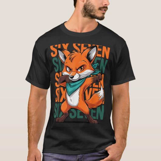 T-shirt Funny Christmas Cool Fox Dabbing Xmas Dab Six Seve (Devant)