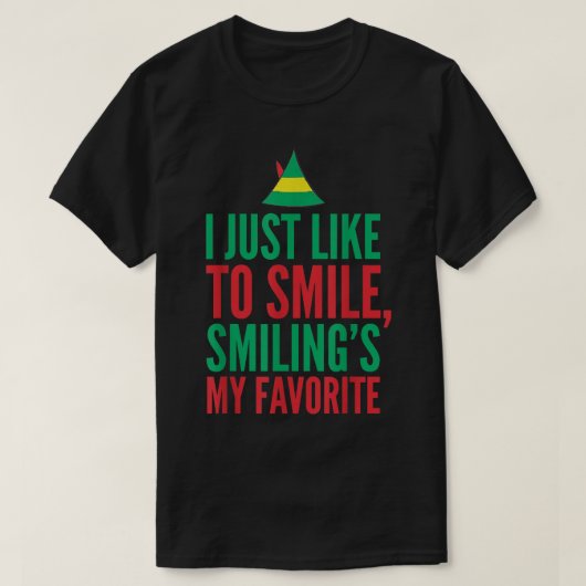 T-shirt Funny Christmas Elf Smile Quote (Design devant)