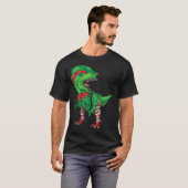 T-shirt Funny Christmas Elf T-Rex (Devant entier)