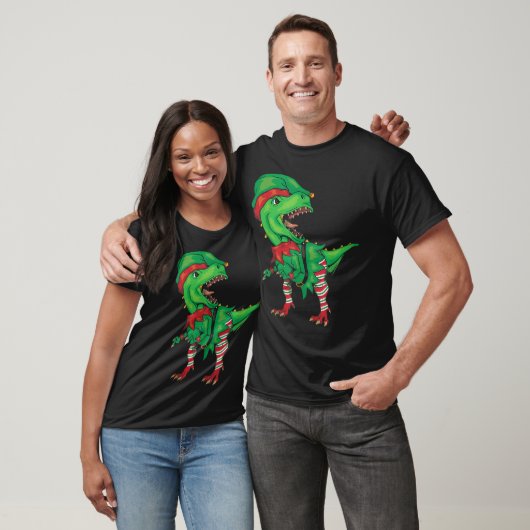 T-shirt Funny Christmas Elf T-Rex (Unisexe)