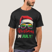 T-shirt Funny Christmas en Julia Summer Santa Sunglas (Devant)