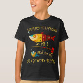 T-shirt Funny Christmas Fisherman's Merry Fishmas To All F (Devant)