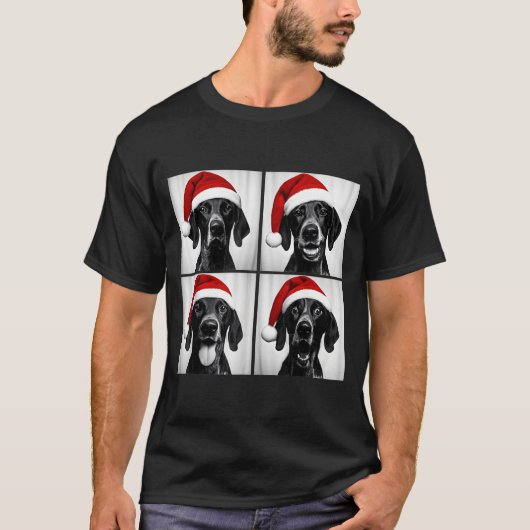 T-shirt Funny Christmas German Shorthaired Inter Santa Pho (Devant)