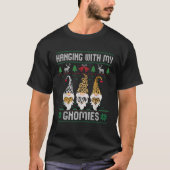 T-shirt Funny Christmas Gnome Hanging With My Gnomies Fami (Devant)