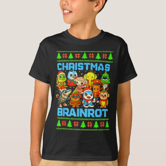 T-shirt Funny Christmas Italian Brain Rot Italian Brainrot (Devant)