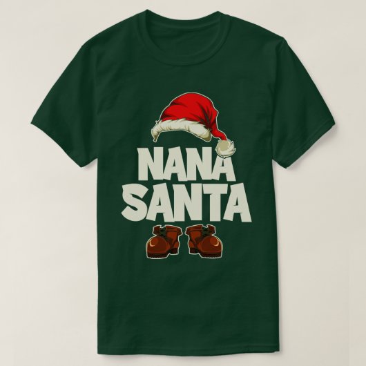 T-shirt Funny Christmas Nana Père Noël (Design devant)