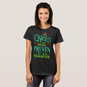 T-shirt Funny Christmas Nice Until Proven Naughty T Shirt (Devant entier)