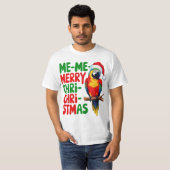 T-SHIRT FUNNY CHRISTMAS PARROT (Devant entier)