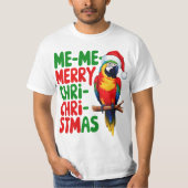 T-SHIRT FUNNY CHRISTMAS PARROT (Devant)