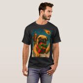 T-shirt Funny Christmas Pug Shirt - Selfie With Santa Xmas (Devant entier)