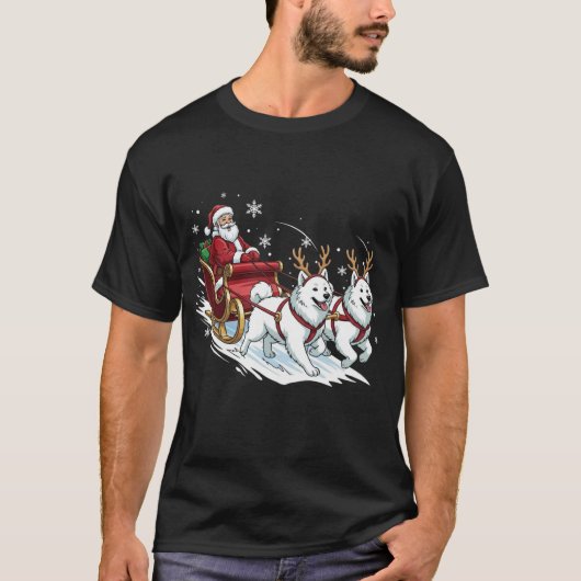T-shirt Funny Christmas Samoyed Dogs Lover Xmas (Devant)