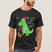 T-shirt Funny Christmas T-Rex Dinosaur Design (Devant)