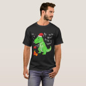T-shirt Funny Christmas T-Rex Dinosaur Design (Devant entier)