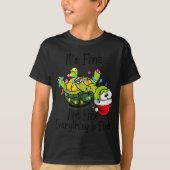 T-shirt Funny Christmas Turtle It's Fine I'm Fine Everythi (Devant)