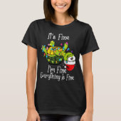 T-shirt Funny Christmas Turtle It's Fine I'm Fine Everythi (Devant)