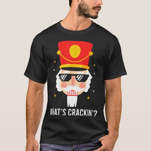 T-shirt Funny Christmas Whats Crackin Nutcracker Men Kids (Devant)