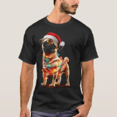 T-shirt Funny Chug Christmas Graphics Dog Lights Lover  (Devant)