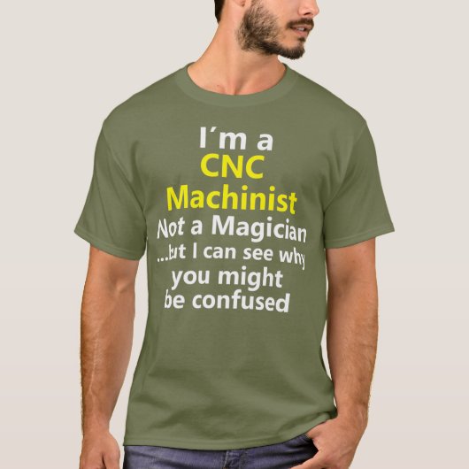 T-shirt Funny CNC Machinist Job Computer Opérateur (Devant)