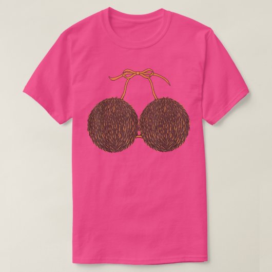 T-shirt Funny Coconut Summer Coconuts Bra Funny Halloween (Design devant)