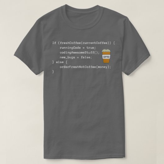 T-shirt Funny Coffee Coding Programmer Java Developer (Design devant)