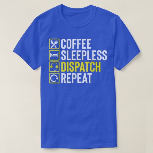 T-shirt Funny Coffee Night Shift 911 Dispatcher First Resp (Design devant)