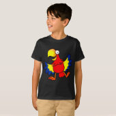 T-shirt Funny Colorful Cartoon Parrot Bird (Devant entier)