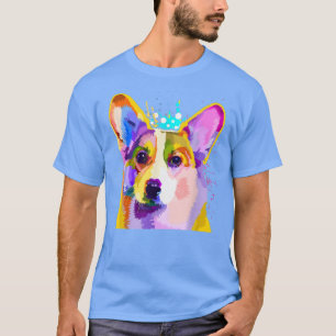 T-shirt Funny Colorful Pop Art Welsh Corgi propriétaire Am