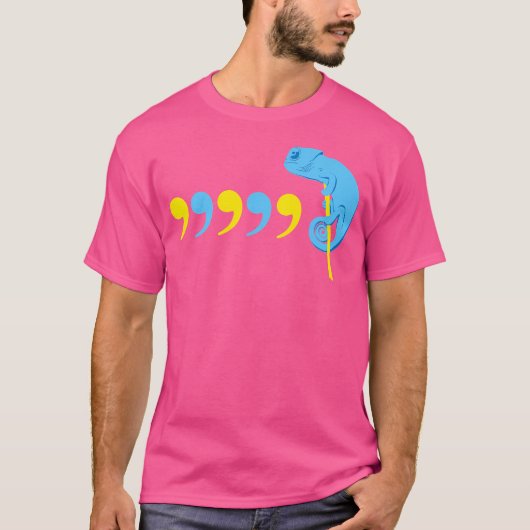 T-shirt Funny Comma Chameleon (Devant)