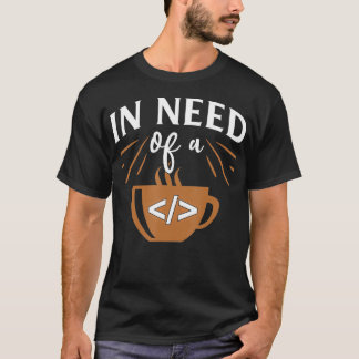 T-shirt Funny Computer Engineer Coding Javascript Coffee C