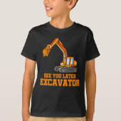 T-shirt Funny Construction Excavator Boys Toddler (Devant)