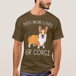 T-shirt Funny Corgi Art pour maman Welsh Corgi Chien Ani