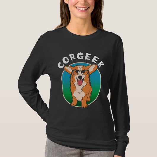 T-shirt Funny Corgi Geek Corgeek Conception de livre Graph (Devant)