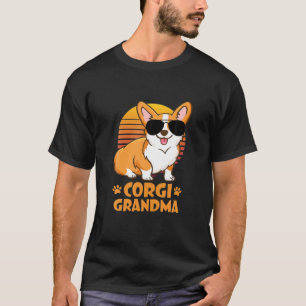 T-shirt Funny Corgi grand-mère Vintage Amoureux des chien