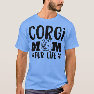T-shirt Funny Corgi Maman mignonne Chien Chien Coquelicot