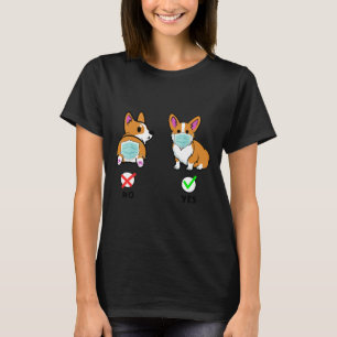 T-shirt Funny Corgi Wearing Mask Cute Dog    787