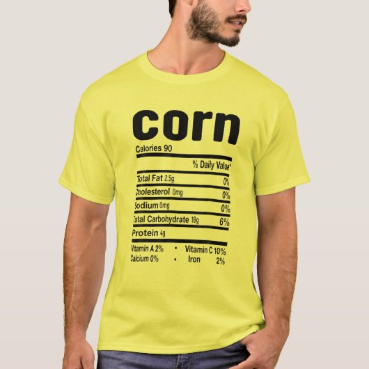 T-shirt Funny Corn Nutrition Thanksgiving Costume (Devant)