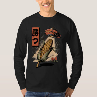 T-shirt + Funny Corn UFO Lovers + Whimsical Vibe + Party M