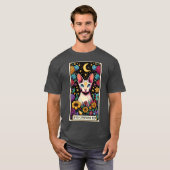 T-shirt Funny Cornish Rex Cat Carte Tarot (Devant entier)