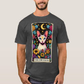 T-shirt Funny Cornish Rex Cat Carte Tarot (Devant)