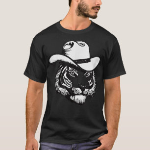 T-shirt Funny Country Music Tiger Cowboy Casquette Chat Vi
