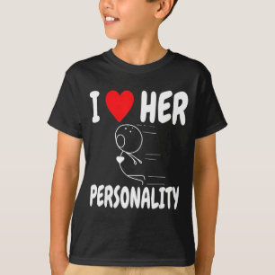 T-shirt Funny Couple de la Saint-Valentin I Love Her I ass