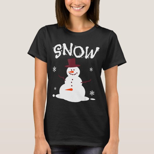 T-shirt Funny Couples Christmas Party Snow Man Merry Xmas (Devant)