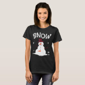 T-shirt Funny Couples Christmas Party Snow Man Merry Xmas (Devant entier)