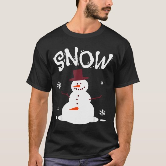 T-shirt Funny Couples Christmas Party Snow Man Merry Xmas  (Devant)