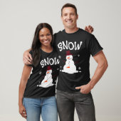 T-shirt Funny Couples Christmas Party Snow Man Merry Xmas  (Unisexe)