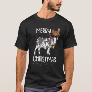 T-shirt Funny Cow Chicken Farm tenue de Noël pour fermier