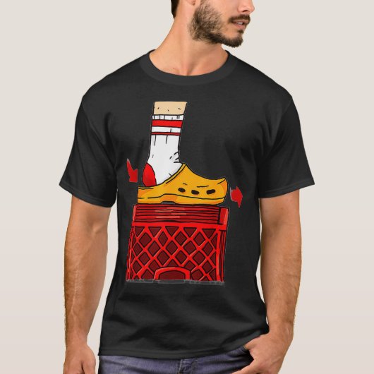 T-shirt Funny Crate Challenge Chaussure Diagramme glisser (Devant)