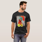 T-shirt Funny Crazy Chicken Lady Word Art (Devant entier)
